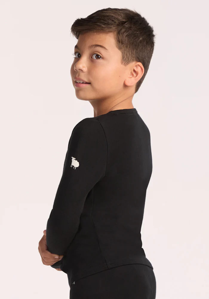 Kids Explorer Base Layer Top - Black - Image 20