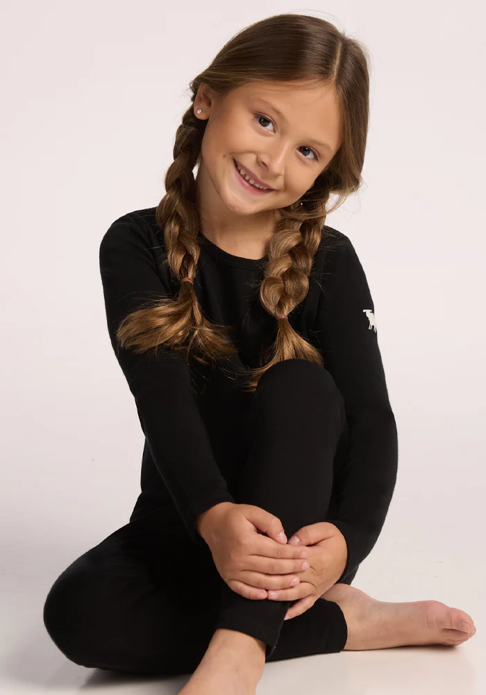 Kids Explorer Base Layer Top - Black - Image 3