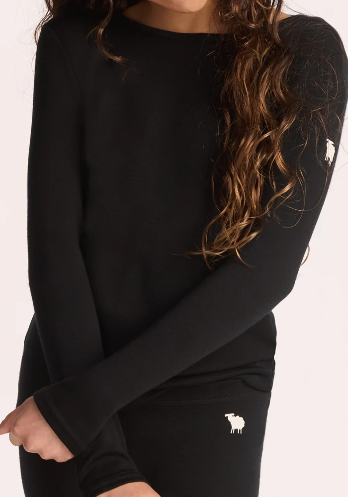Kids Explorer Base Layer Top - Black - Image 32