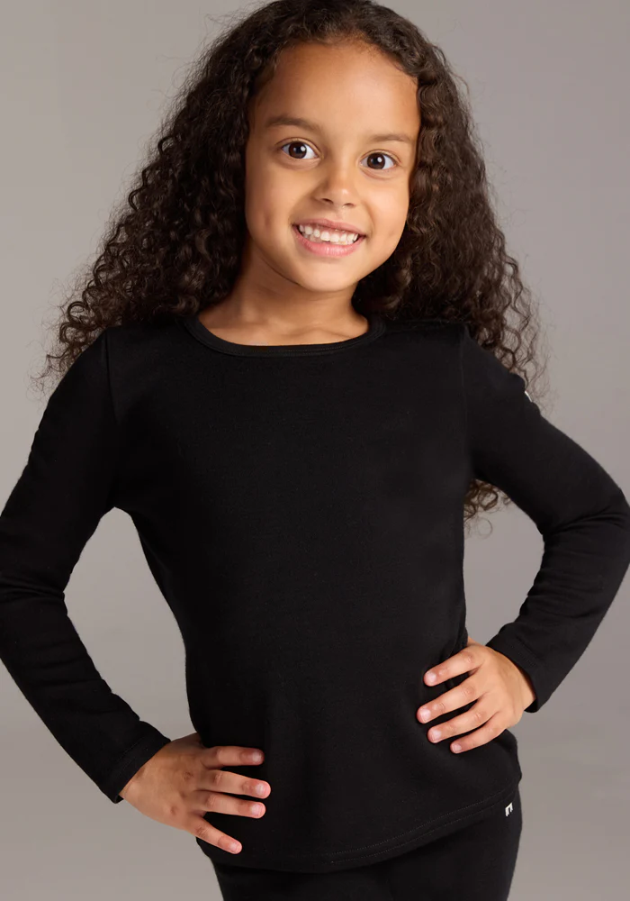 Kids Explorer Base Layer Top - Black - Image 37