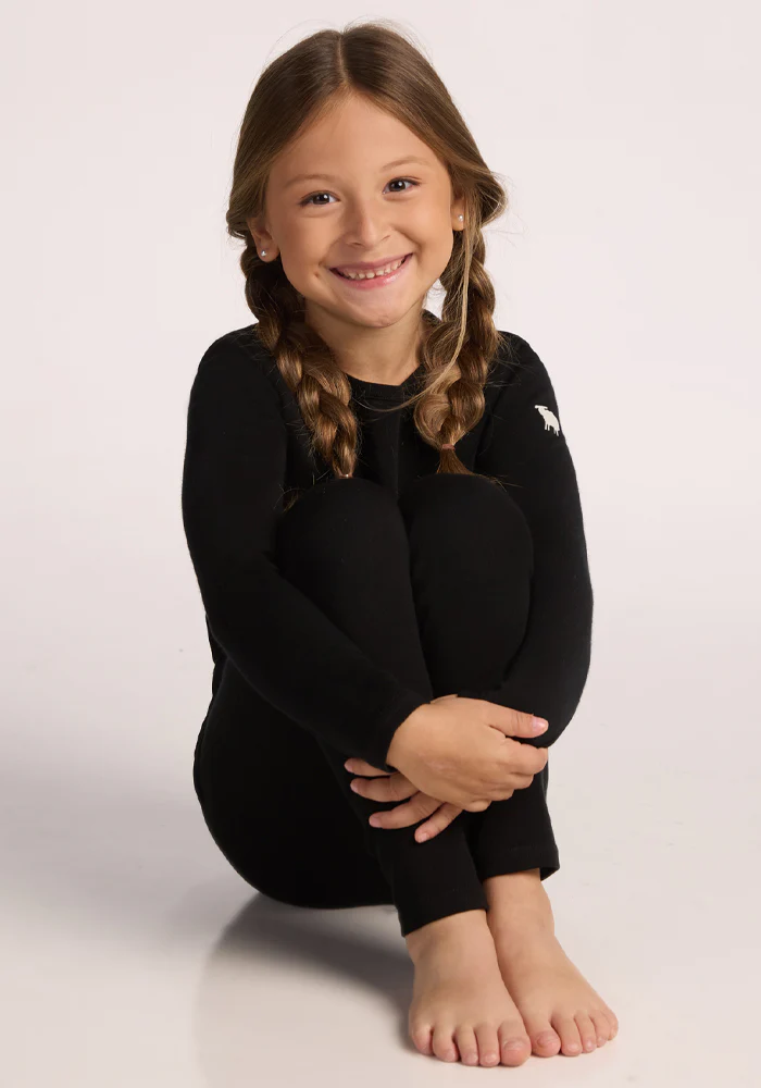 Kids Explorer Base Layer Top - Black - Image 5