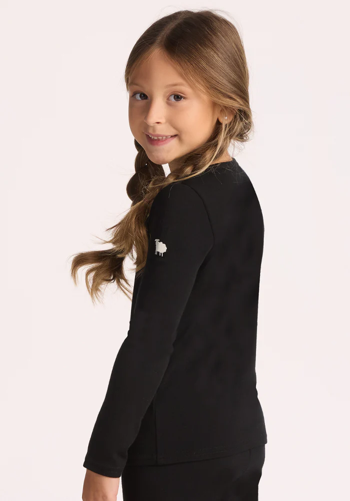 Kids Explorer Base Layer Top - Black - Image 7