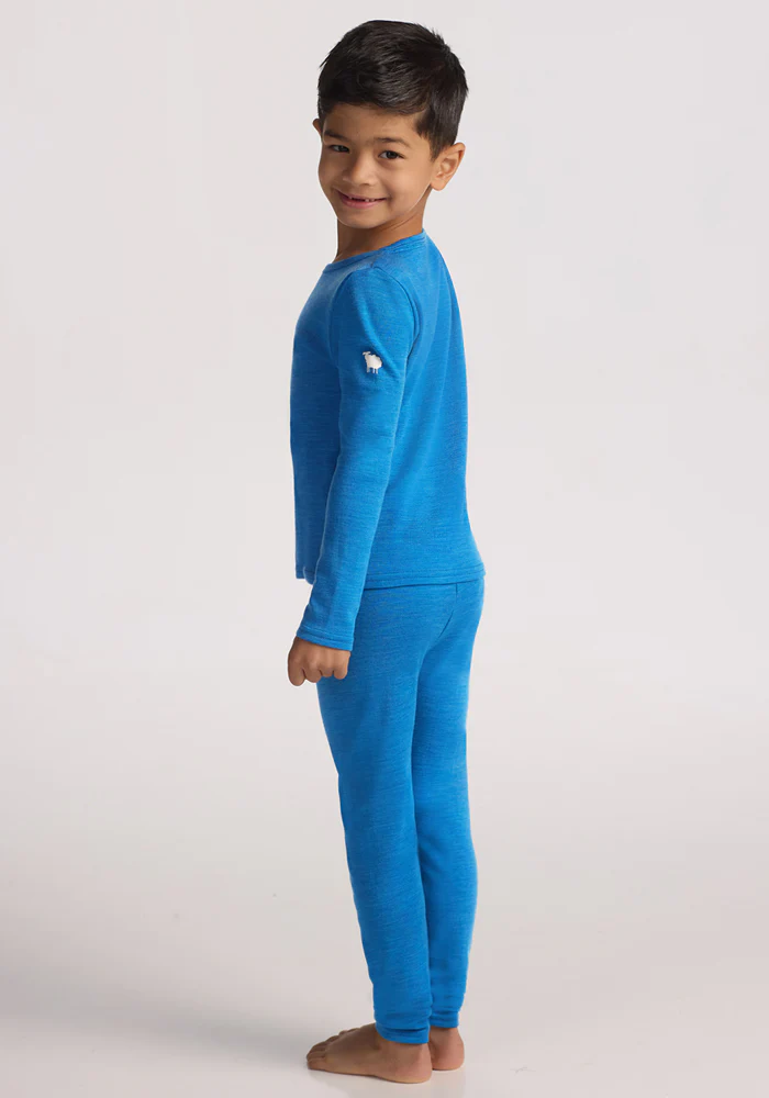 Kids Explorer Base Layer Bottoms - Blue Razz - Image 2