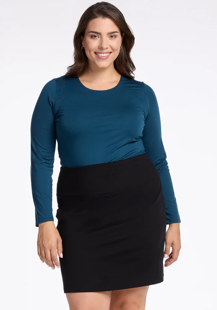 Monroe Knee Length Skirt - Black - Image 8