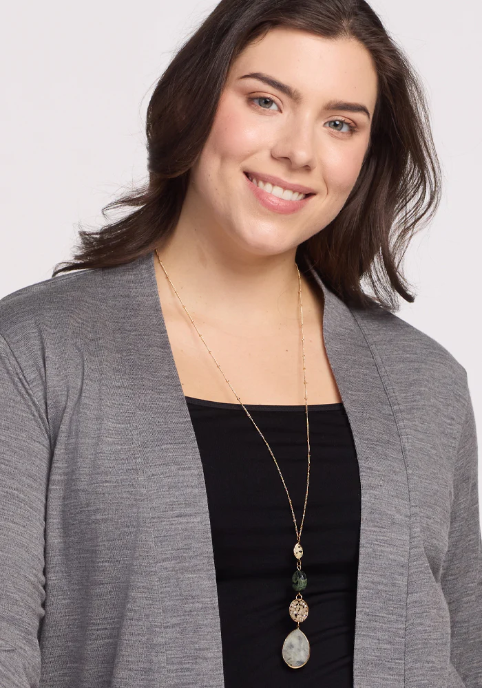 Paisley Cardigan - Graphite Heather - Image 6