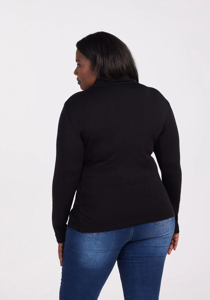 Peyton Turtleneck - Black - Image 10