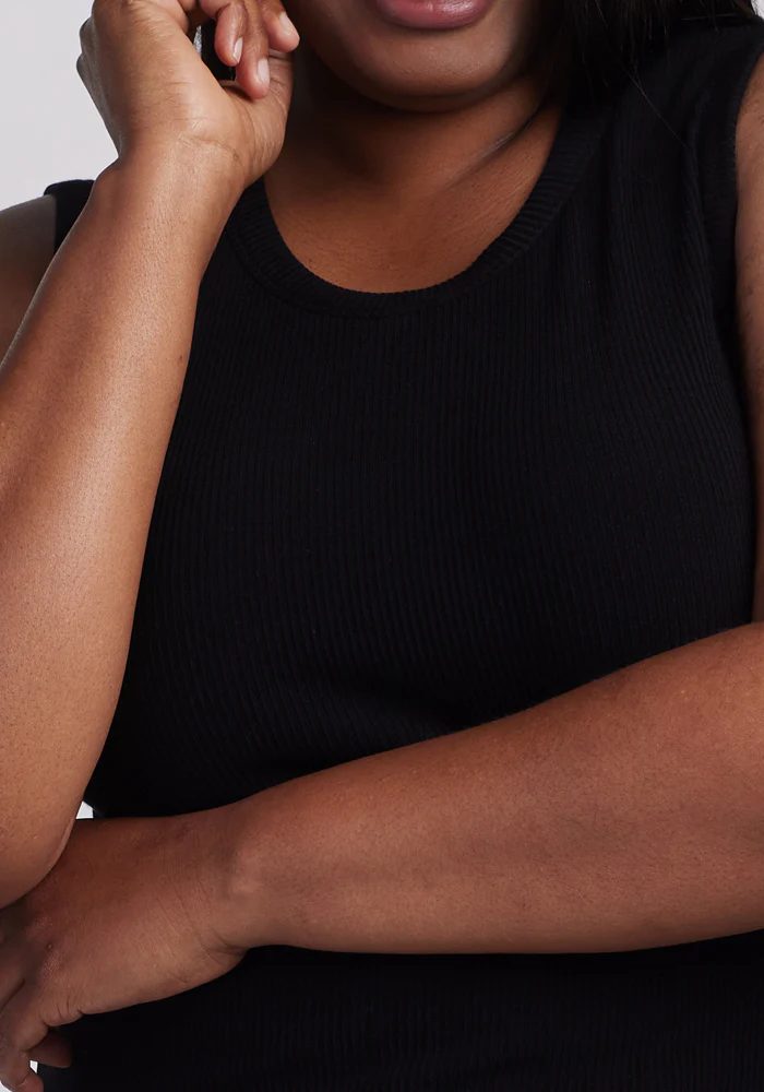 Raegan Ribbed Tank Top - Black - Image 10