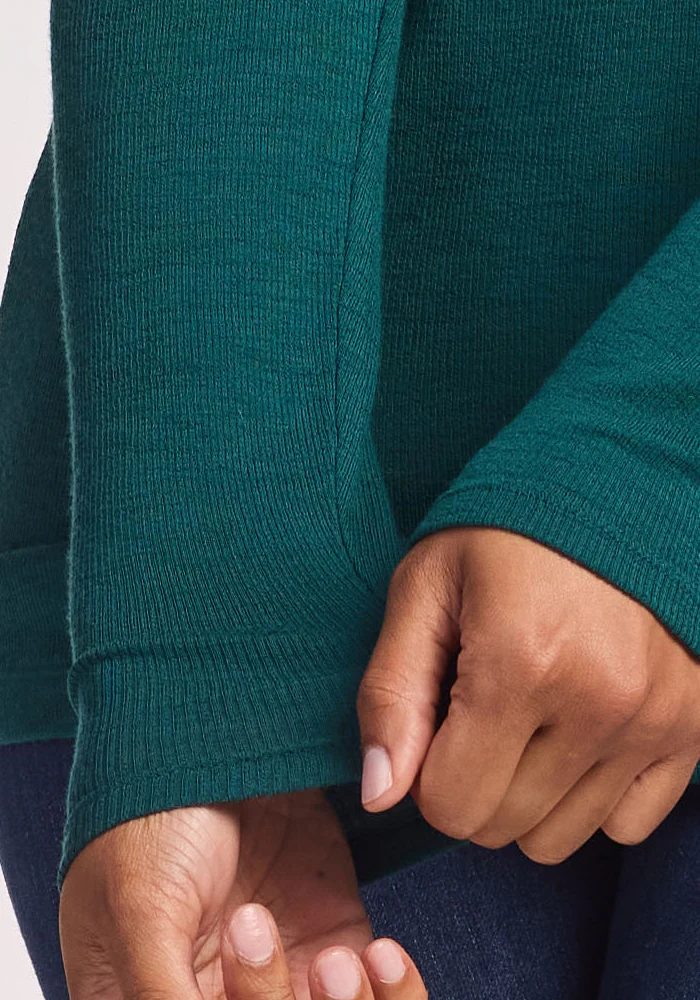 Reese Ribbed Henley - Riverbank Green - Image 10
