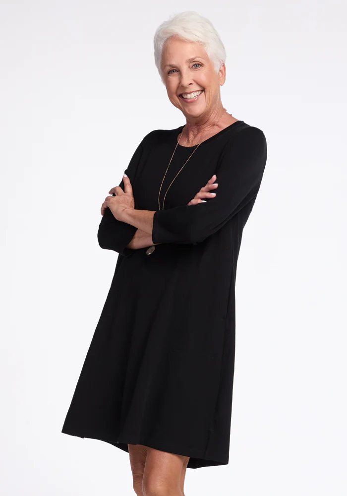 Rissa A Line Dress - Black - Image 13