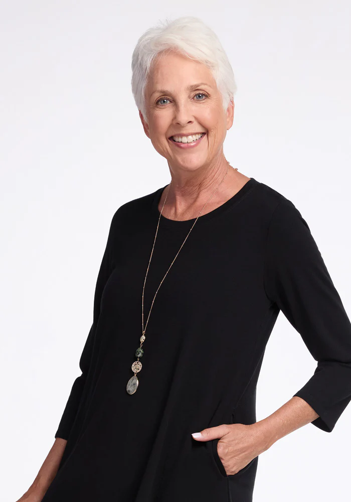Rissa A Line Dress - Black - Image 3