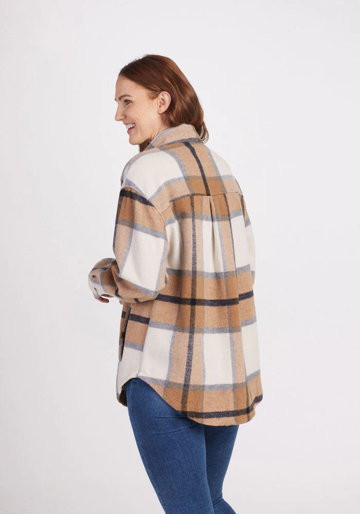 Sawyer Shacket - Camel Plaid - Image 8