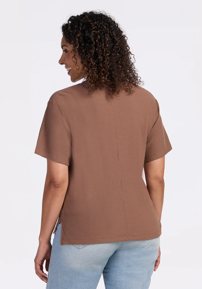 Delia Ribbed Short Sleeve - Sienna Kiss - Image 7