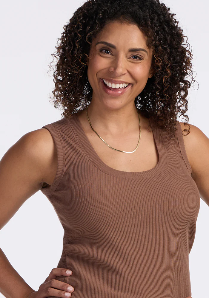 Sloane Ribbed Tank - Sienna Kiss - Image 2