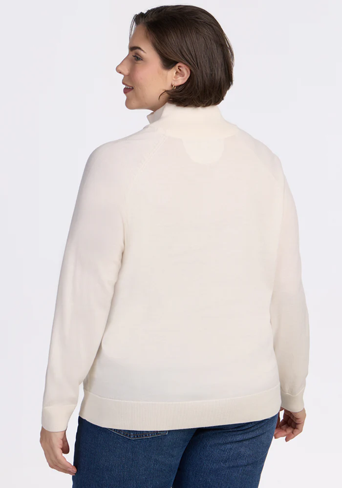 Collins Half Zip Sweater - Dewdrop Pearl - Image 12