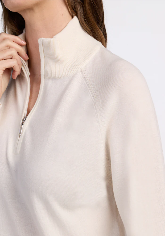 Collins Half Zip Sweater - Dewdrop Pearl - Image 2