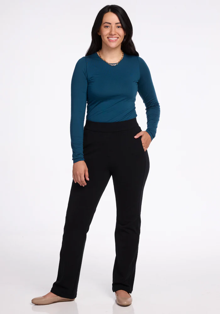 Emerson Straight Leg Pants - Black - Image 3
