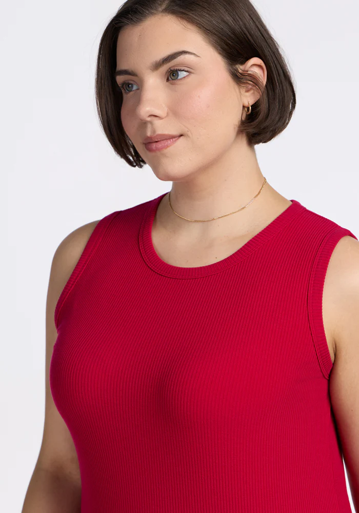 Raegan Ribbed Tank Top - Poppy Spark - Image 8
