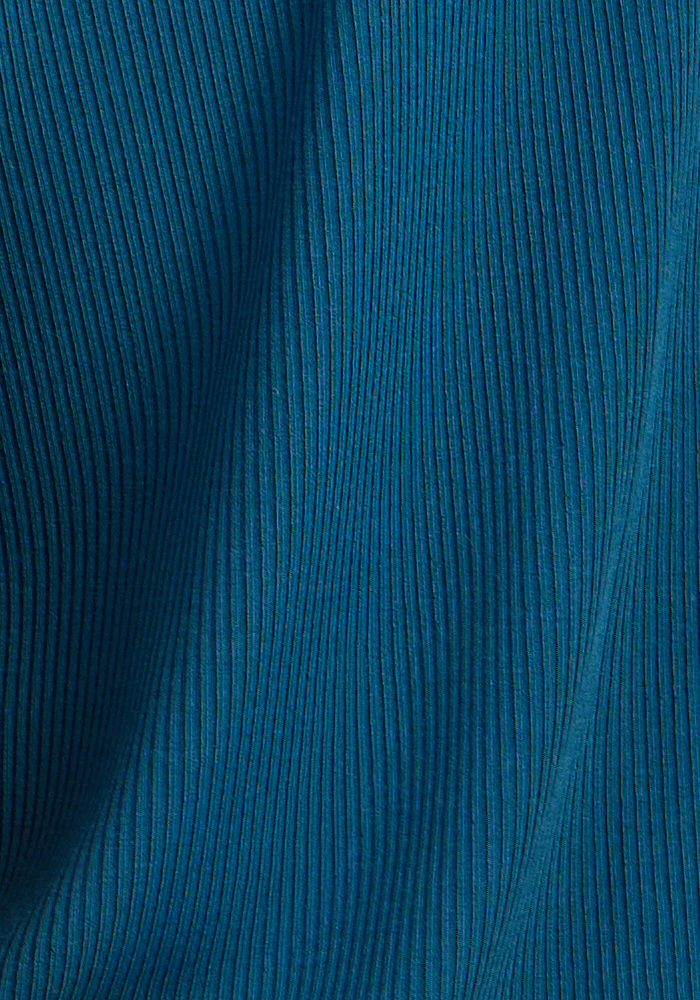 Iris Ribbed Dress - Moroccan Blue - Image 7