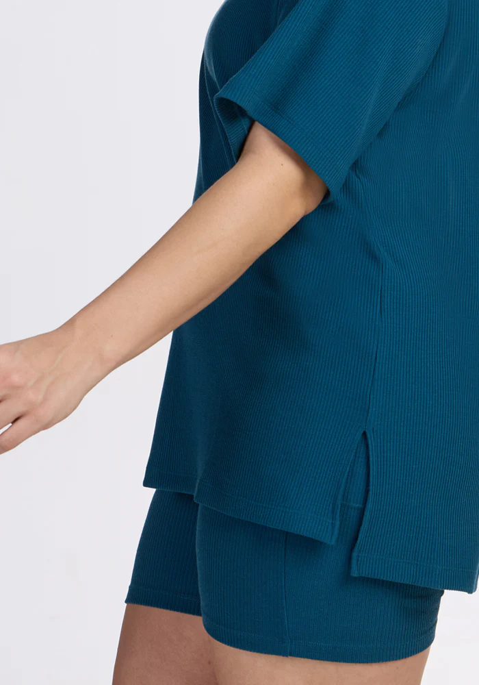 Vera Ribbed Tunic - Moroccan Blue - Image 9