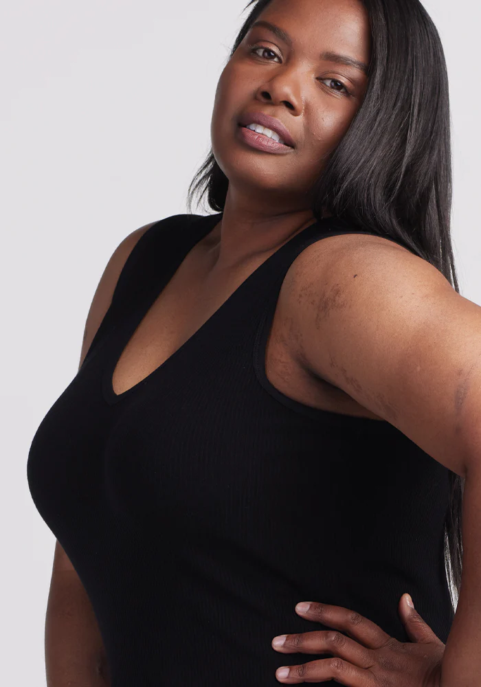 Vivi Ribbed Tank - Black - Image 6