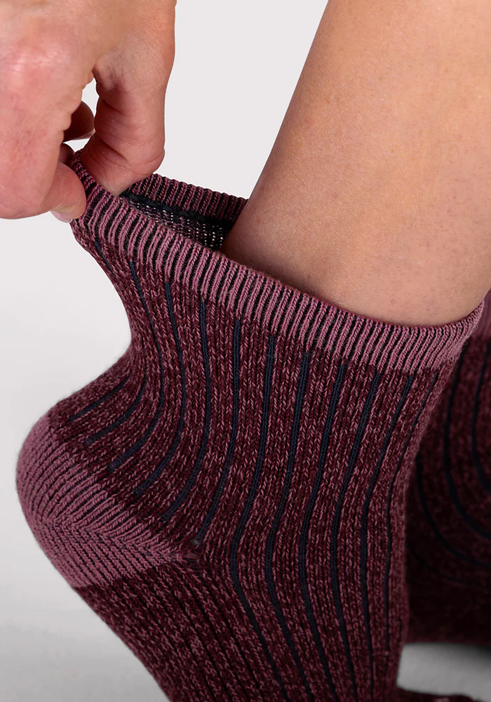 Womens Cozy Mini Crew Sock - Grape Harvest - Image 4