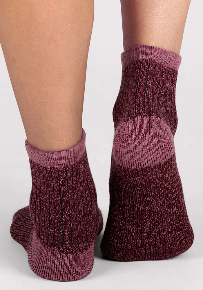 Womens Cozy Mini Crew Sock - Grape Harvest - Image 9