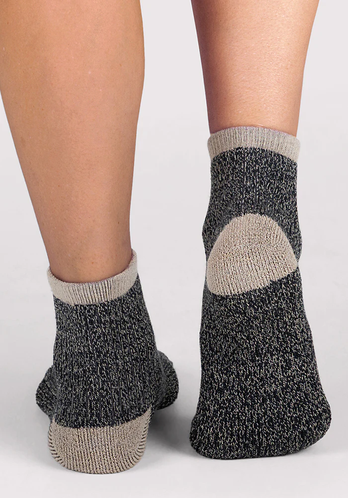 Womens Cozy Mini Crew Sock - Black - Image 8