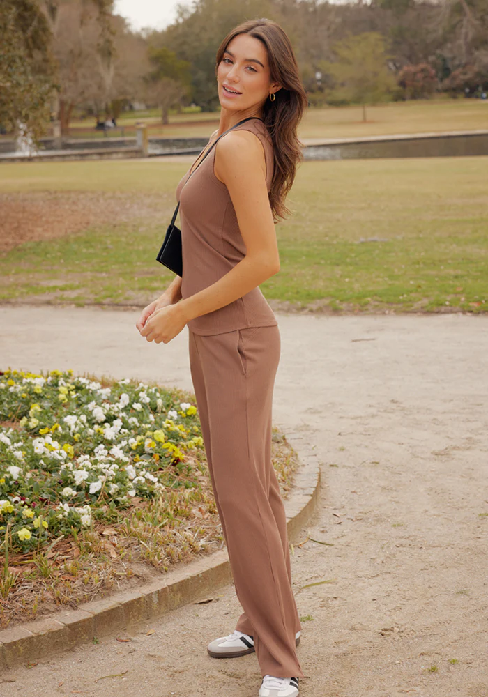 Luca Ribbed Pants - Sienna Kiss - Image 6