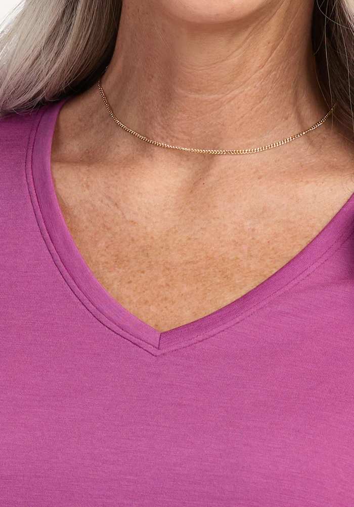 Junie V Neck - Purple Wine - Image 3