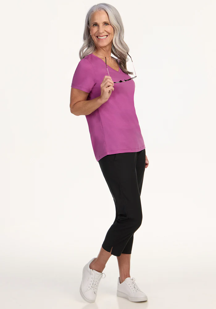Junie V Neck - Purple Wine - Image 5