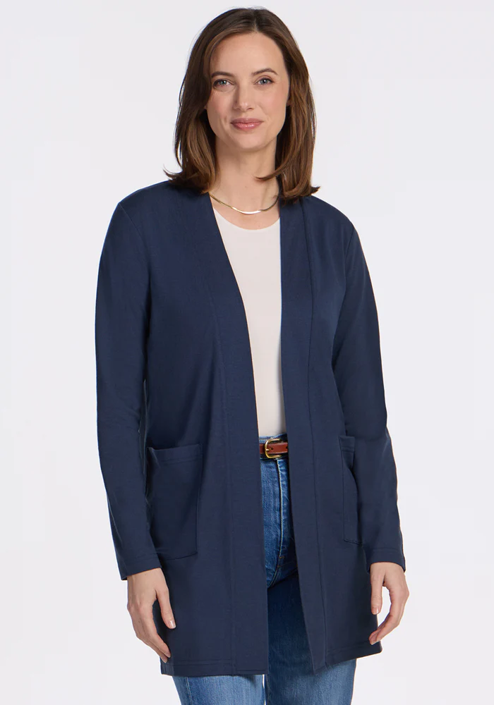 Paisley Cardigan - Deep Navy