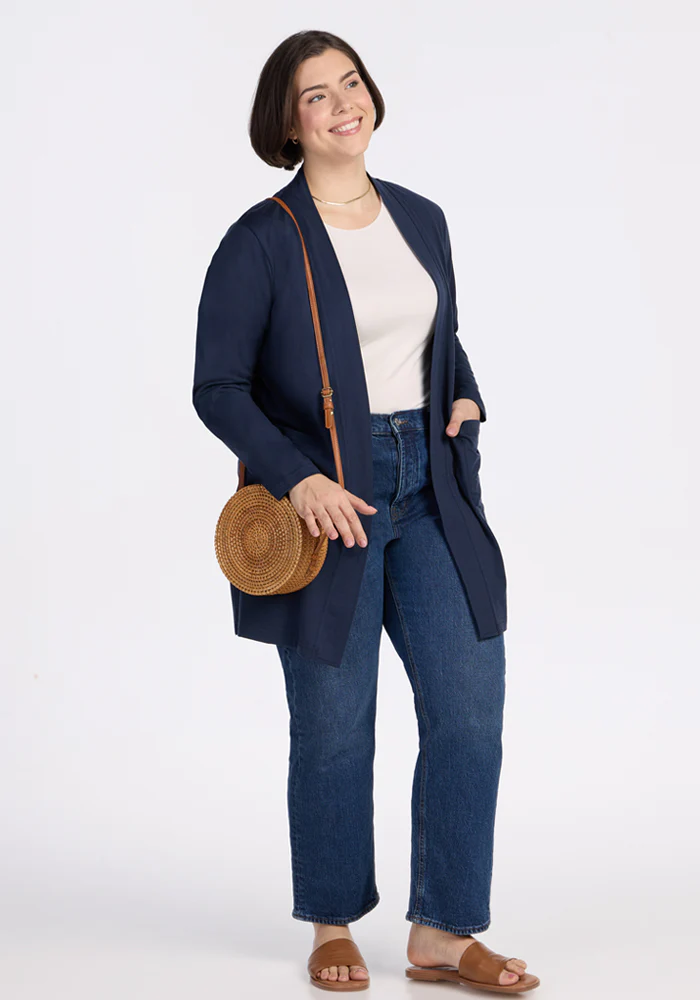 Paisley Cardigan - Deep Navy - Image 11