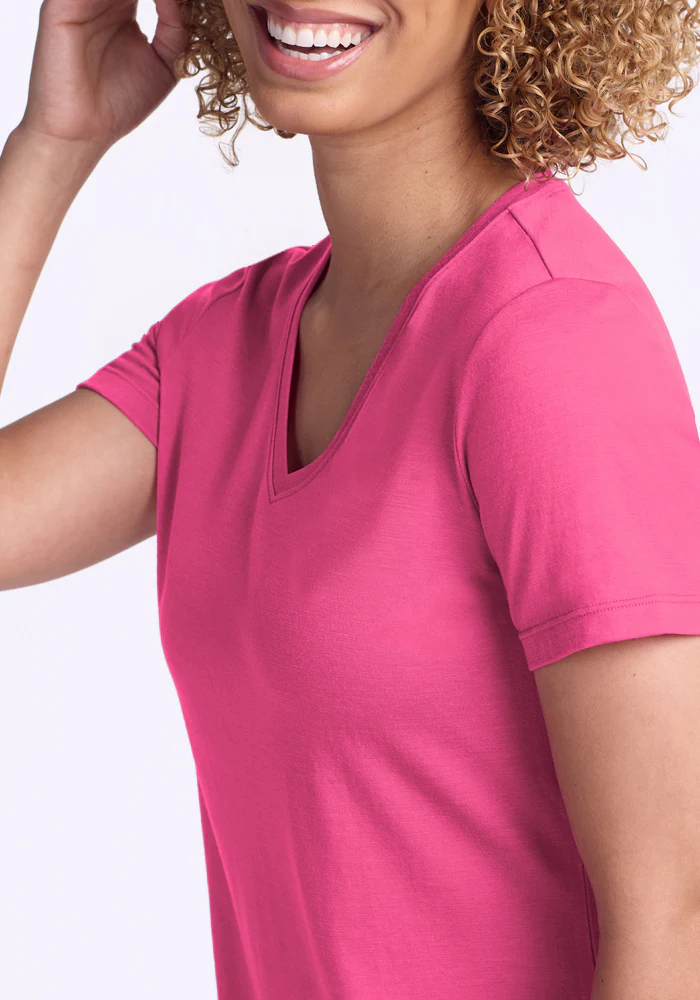 Junie V Neck - Raspberry Fizz - Image 5