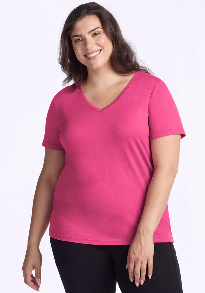 Junie V Neck - Raspberry Fizz - Image 8