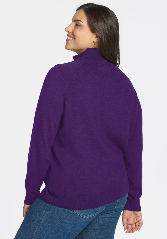 Collins Half Zip Sweater - Plum Crush - Image 12