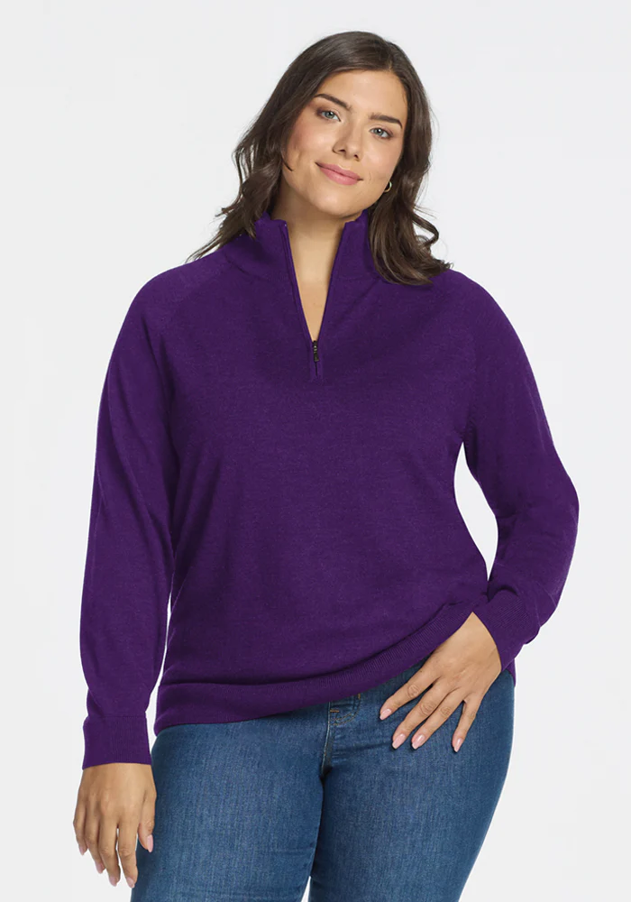 Collins Half Zip Sweater - Plum Crush - Image 7