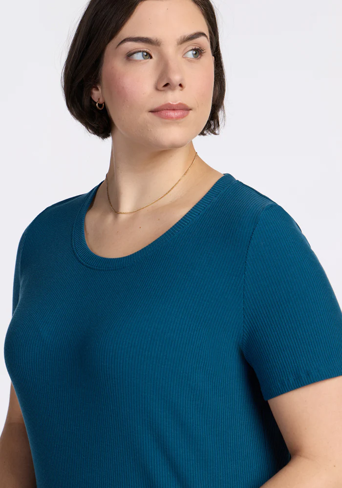 Harlowe Ribbed Dress - Moroccan Blue - Image 10