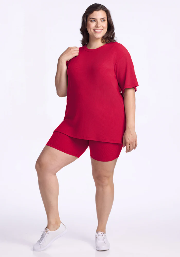 Vera Ribbed Tunic - Poppy Spark - Image 12