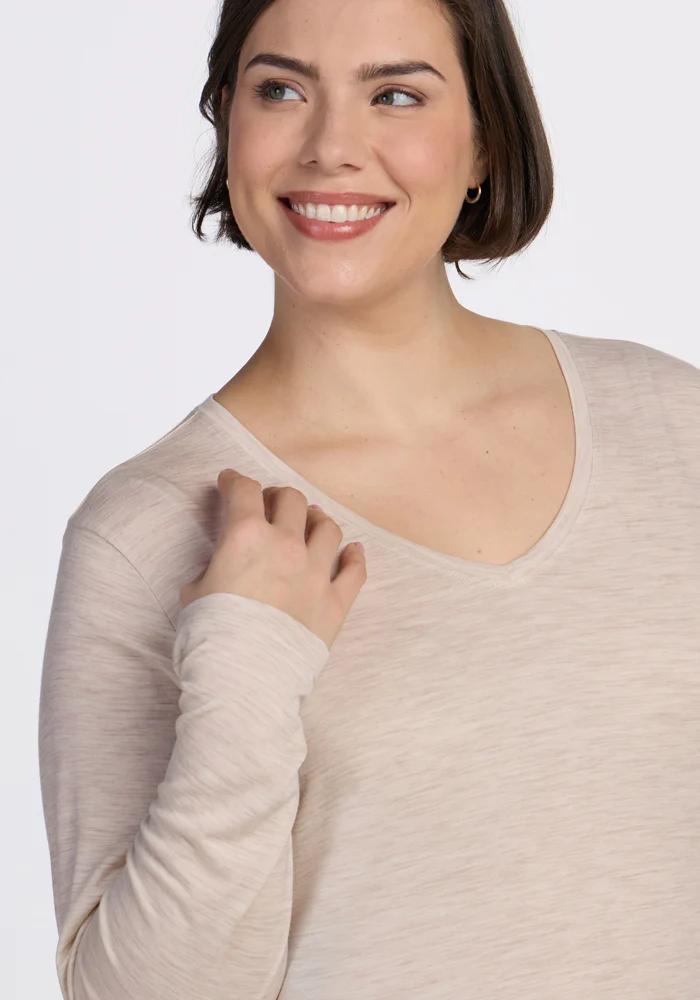 Millie Long Sleeve - Cream Heather - Image 9