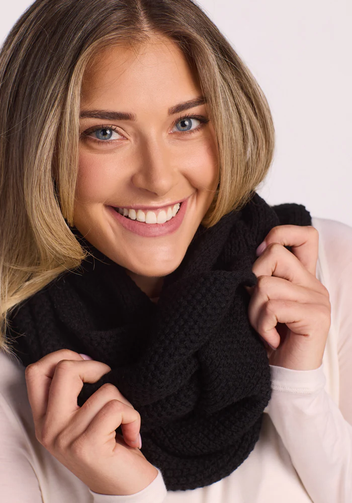 Noelle Infinity Scarf - Black - Image 5
