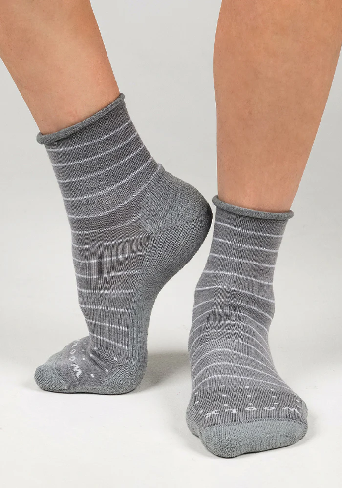 Womens Derby Roll Top Sock - Grey - Image 3
