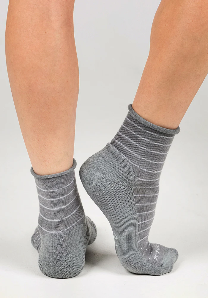 Womens Derby Roll Top Sock - Grey - Image 5