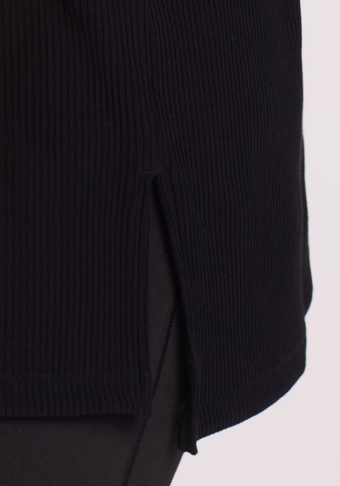 Vera Ribbed Tunic - Black - Image 10