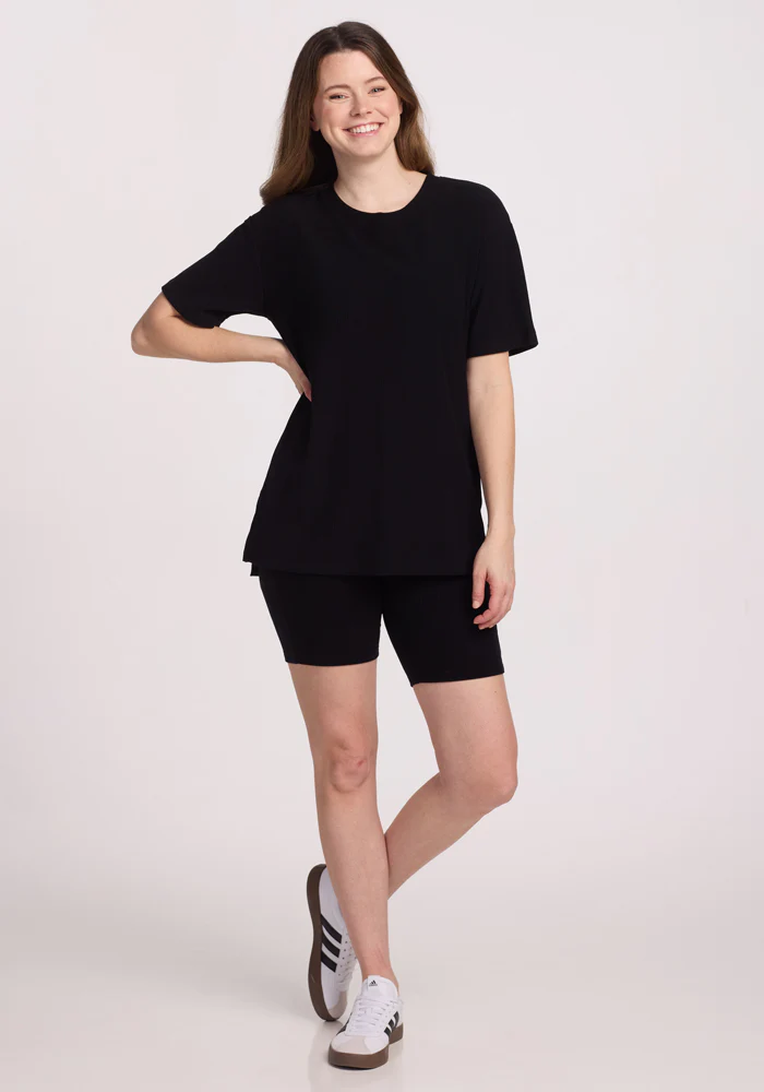 Vera Ribbed Tunic - Black - Image 3