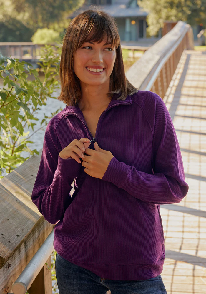 Quinn Ribbed 1/4 Zip - Image 2