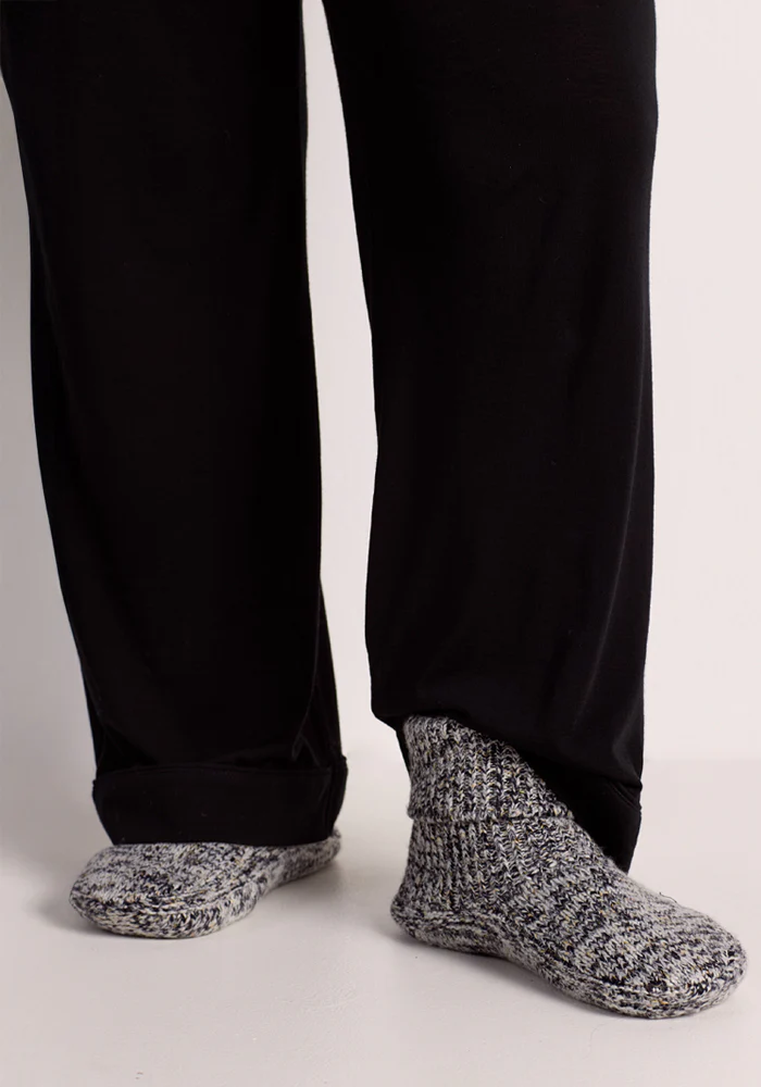 Women's Gripper Slipper Booties - Speckled Stone - Image 3