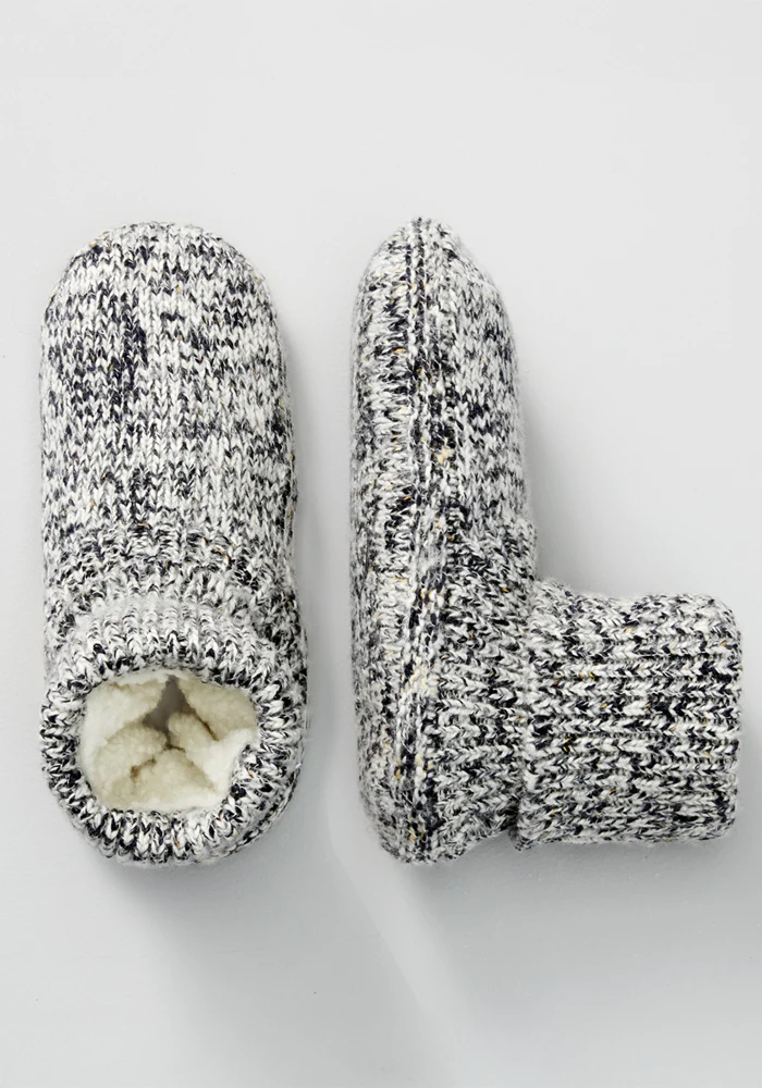 Women's Gripper Slipper Booties - Speckled Stone - Image 8