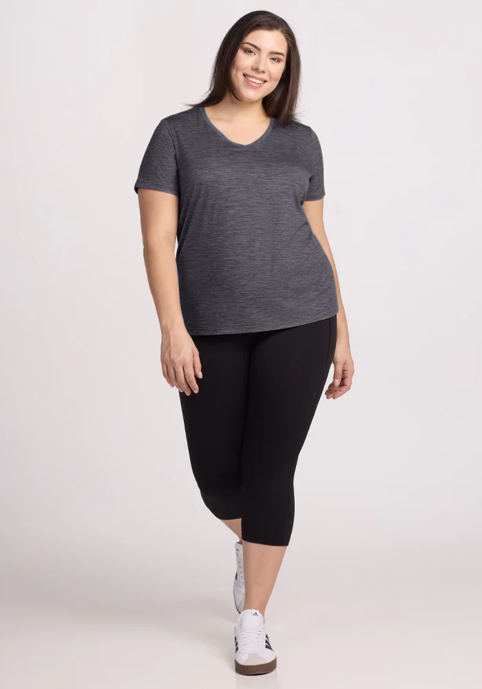 Junie V Neck - Cinder Melange - Image 6
