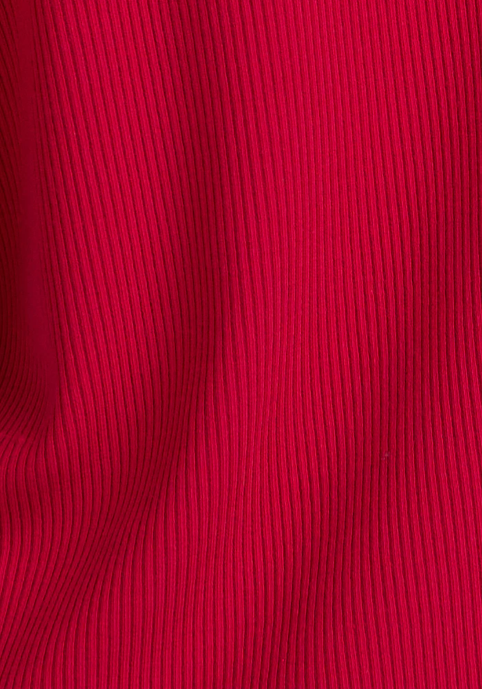 Delia Ribbed Short Sleeve - Poppy Spark - Image 11
