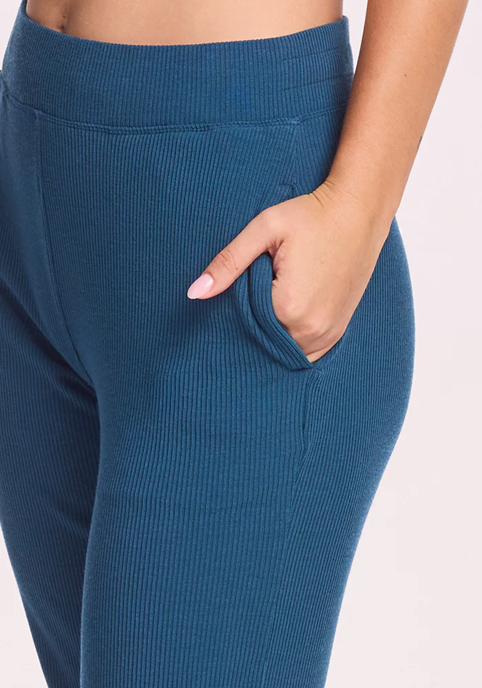 Luca Ribbed Pants - Moroccan Blue - Image 3